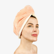 Dwustronny ręcznik turban do suszenia włosów